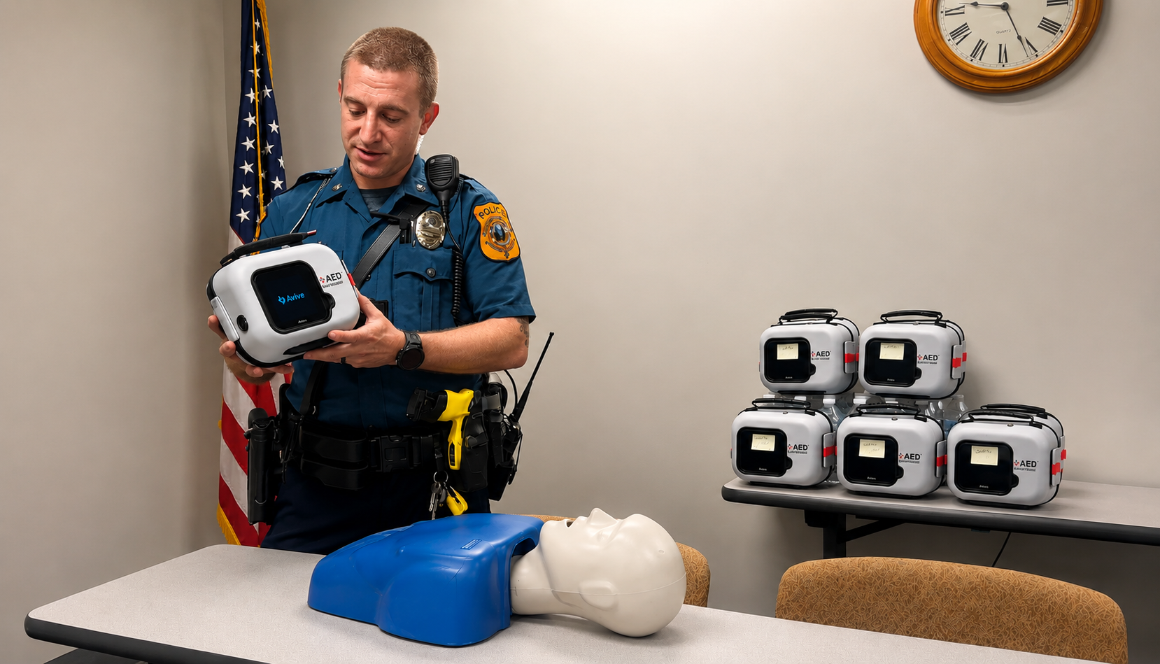 AED Training Demonstration with Officer Michael Parnas